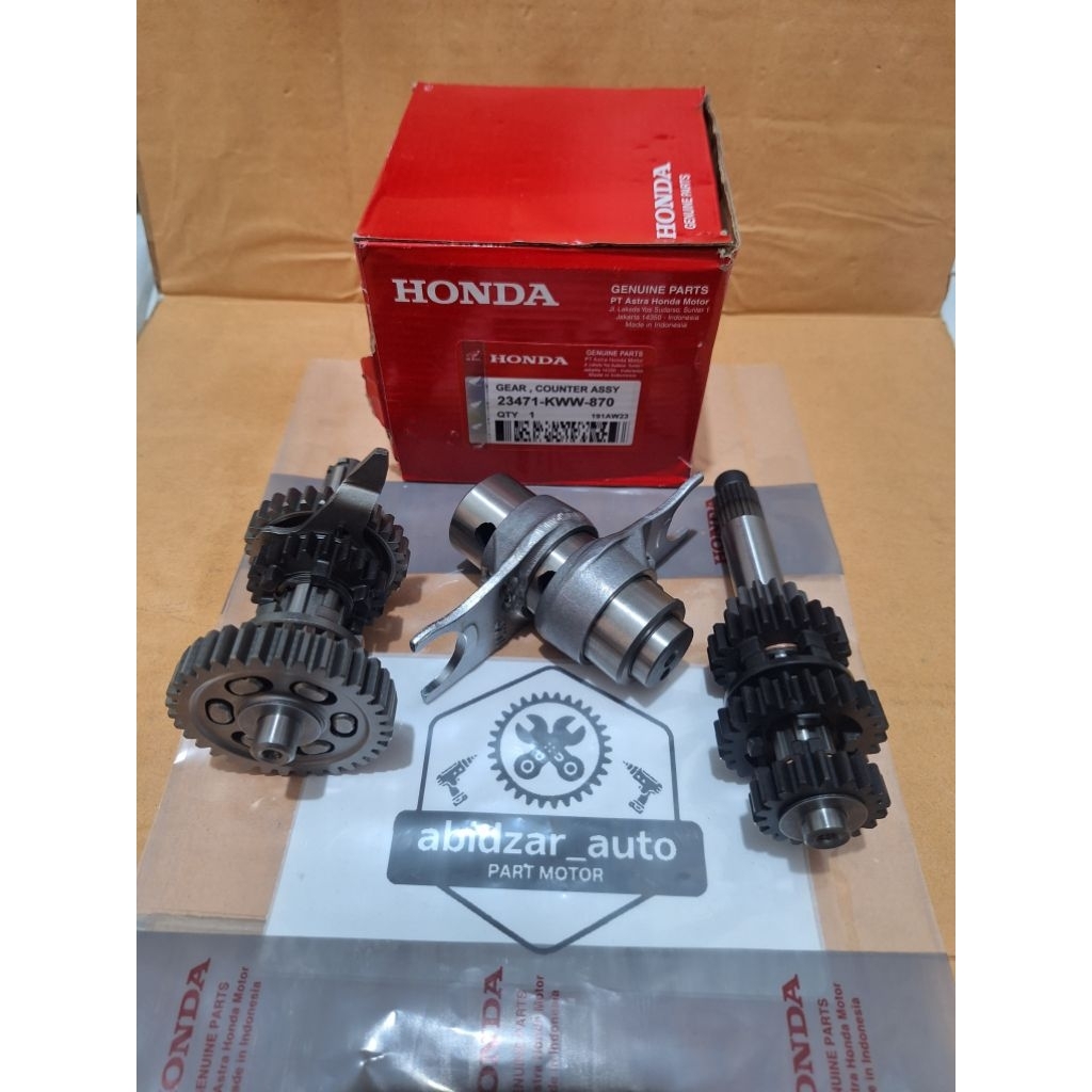 Gigi Rasio+Garpu capit udang KWB-KWW Honda Blade 110 karbu/Revo 110 karbu/Revo absolut/Revo fit karb