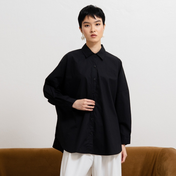 This Is April Atasan Kemeja Casual Wanita Dayle Top (LD BESAR) White, Black, Sage Hijab Friendly