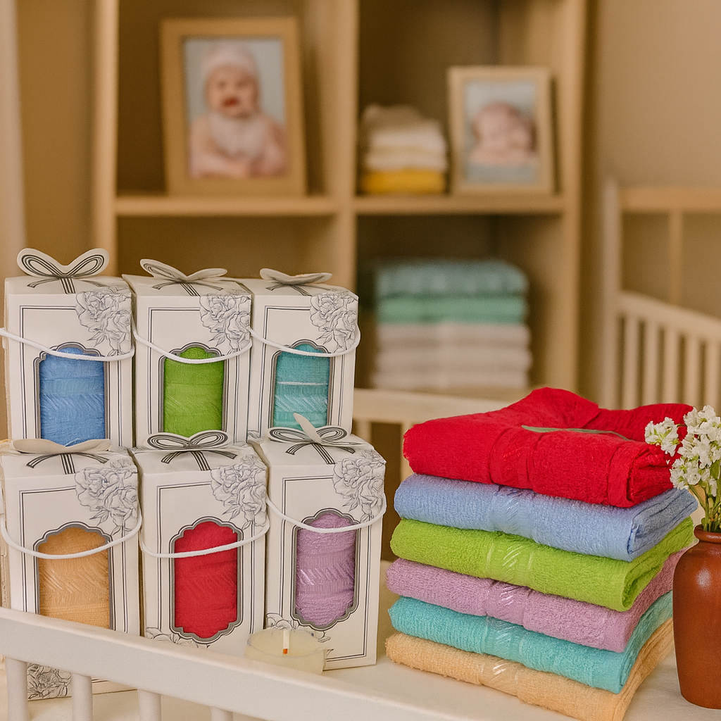 Souvenir Handuk 30x70 + Bordir Nama / Gift Box / Souvenir Pernikahan / Hampers Bayi Kado Lahiran Bab