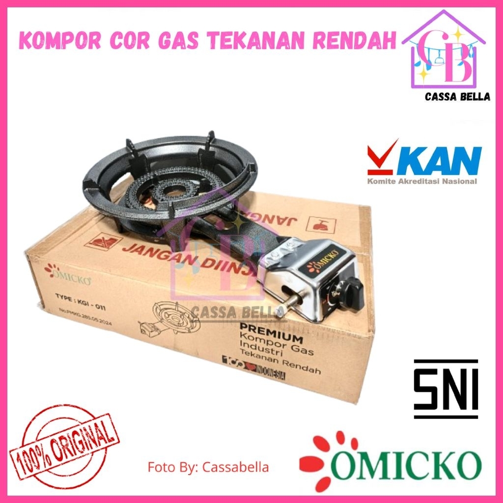 Kompor Cor 1 Tungku OMICKO / Kompor Mawar 1 Tungku / Kompor Cor Gas 1 Tungku