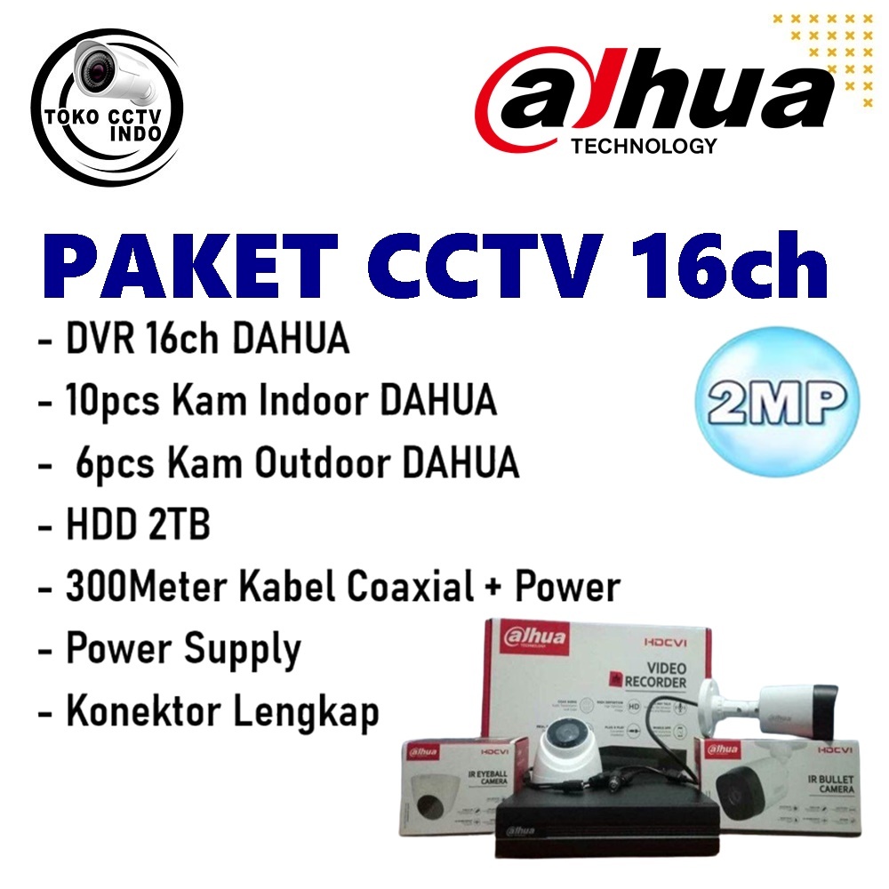 PAKET CCTV DAHUA 16 KAMERA