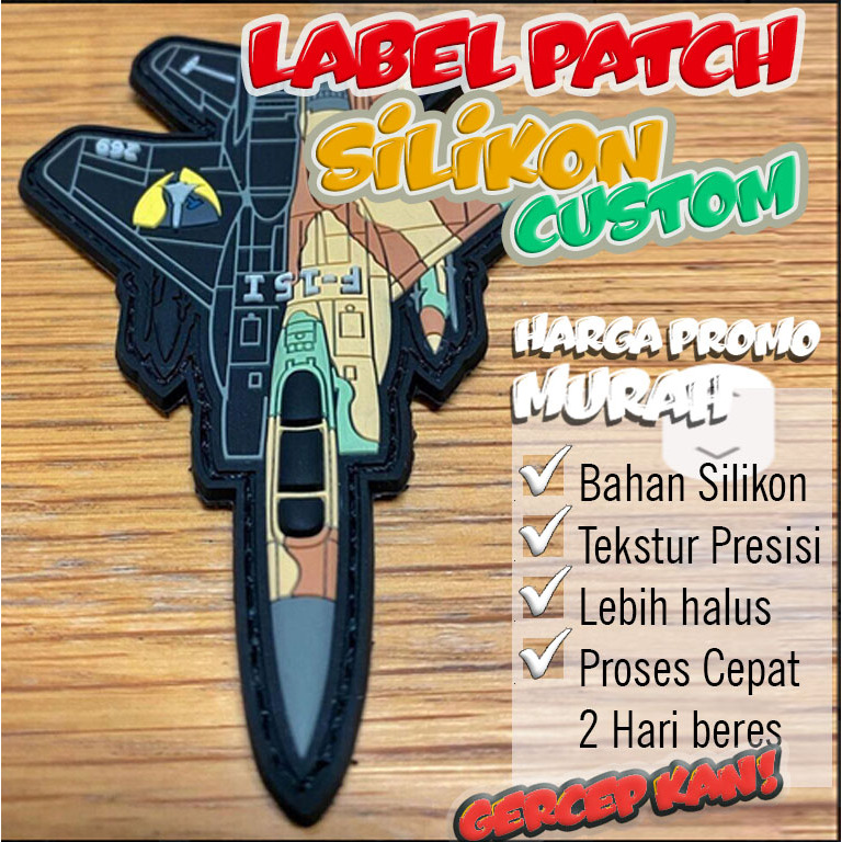 pemsok lbel patch custom jersey desain 3D di Bandung harga murah desain sendiri buat aksesoris baju 