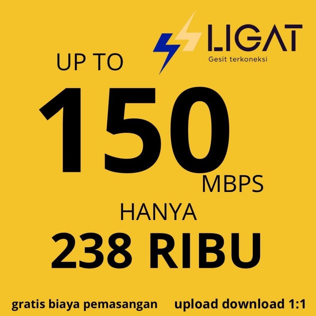 paket berlangganan internetan 150 Mbps 1 tahun