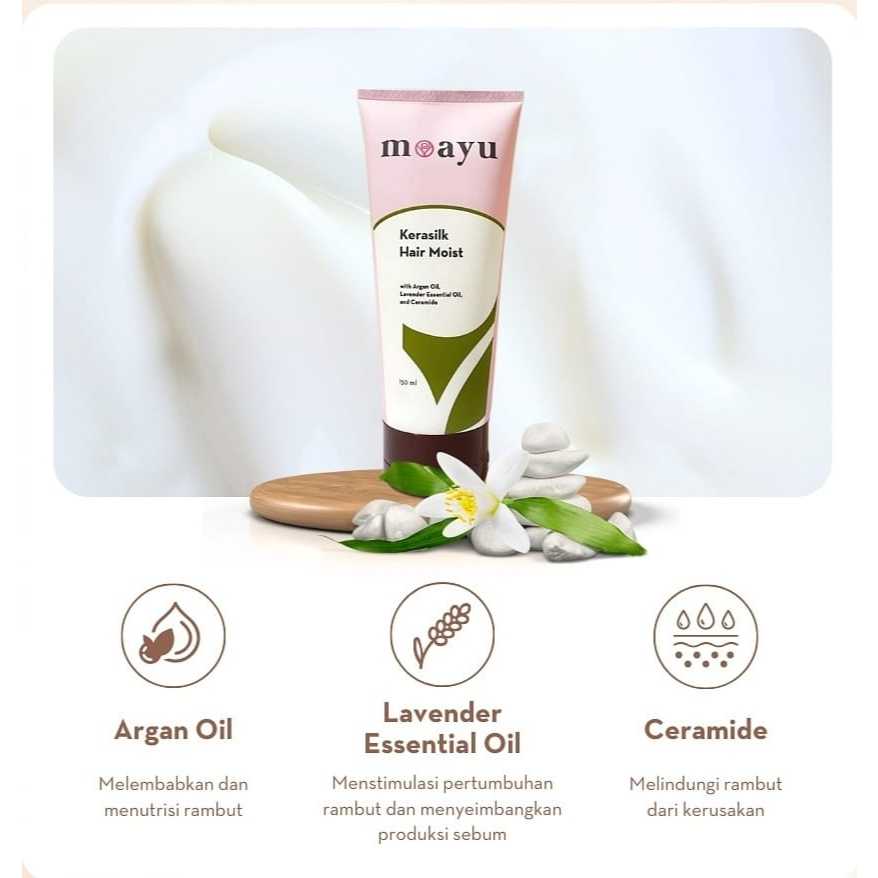 Conditioner - MOAYU Kerasilk Hair Moist Conditioner Tanpa Bilas 150ml - Pelembut Rambut Tanpa Bilas