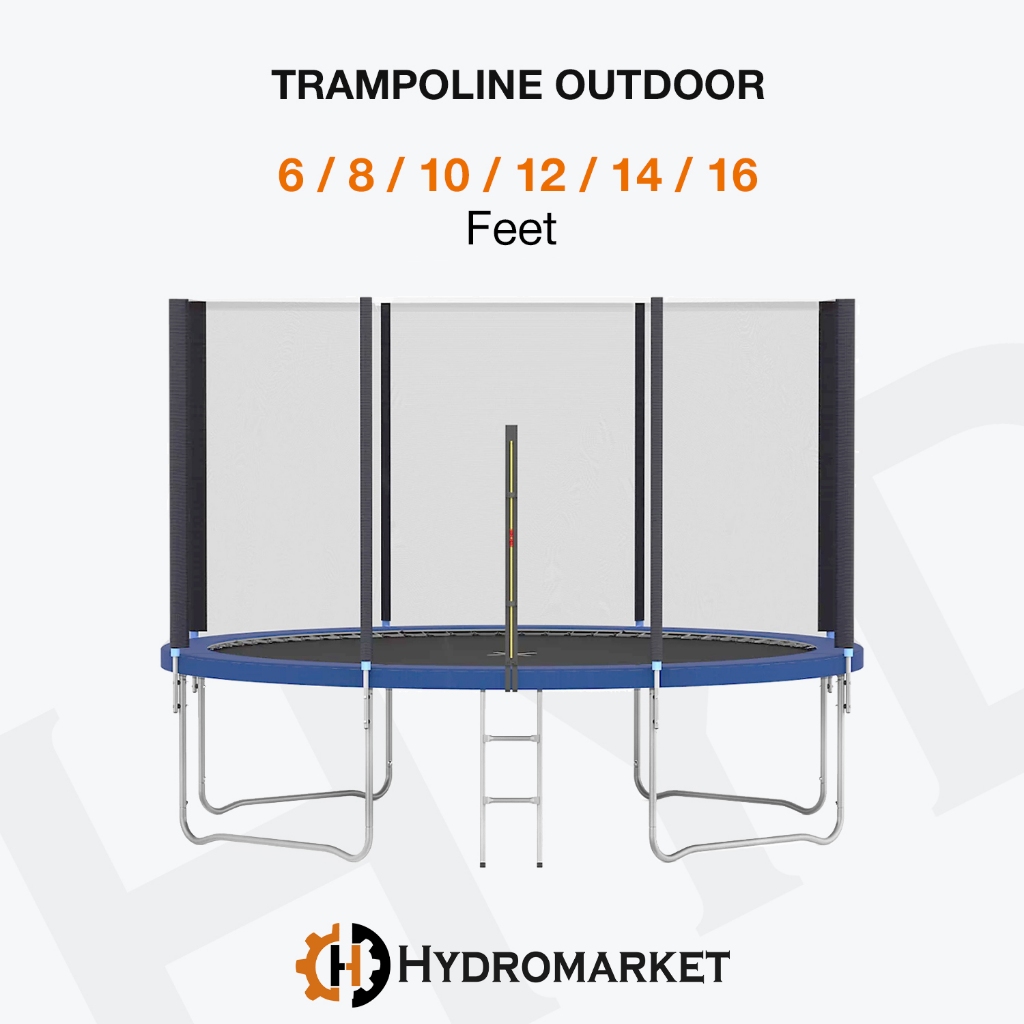 Trampoline Anak Dewasa Olahraga 1.8m - 2.4m - 3m - 3.7m - 4.3m - 4.9m / High Quality Trampolin Maina