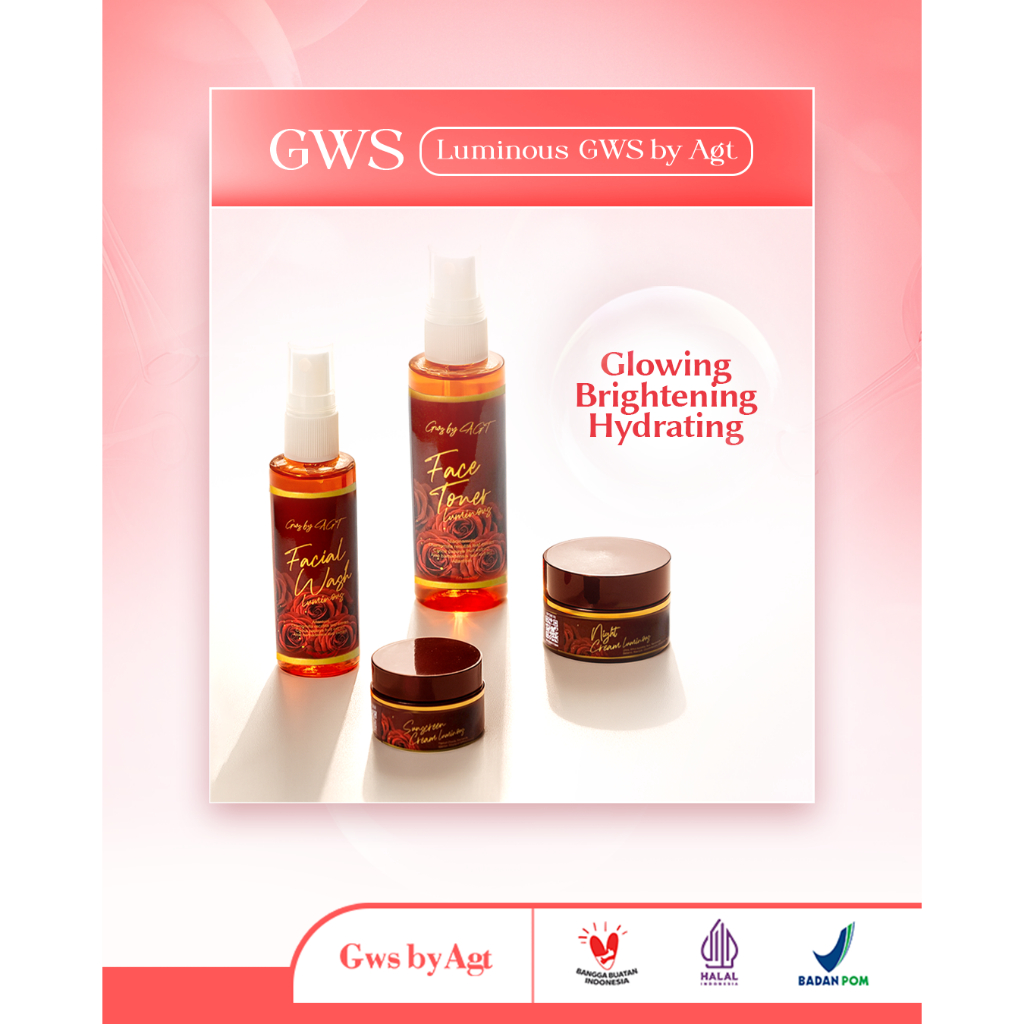 Variasi : krim malam luminos , toner luminos, facial wash luminos