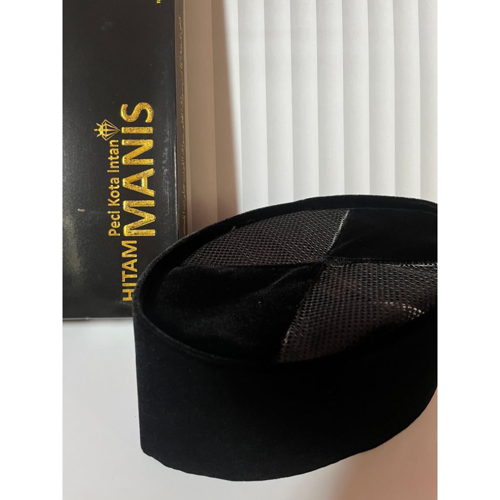 peci songkok hitam manis elegan / peci hitam Tinggi 8 9 10