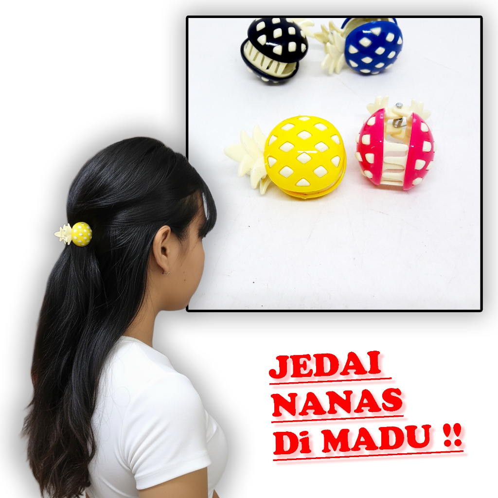 HARGA/12pcs, Jedai Medium 4cm Buah Jepitan Rambut Poni Import Grosir Murah
