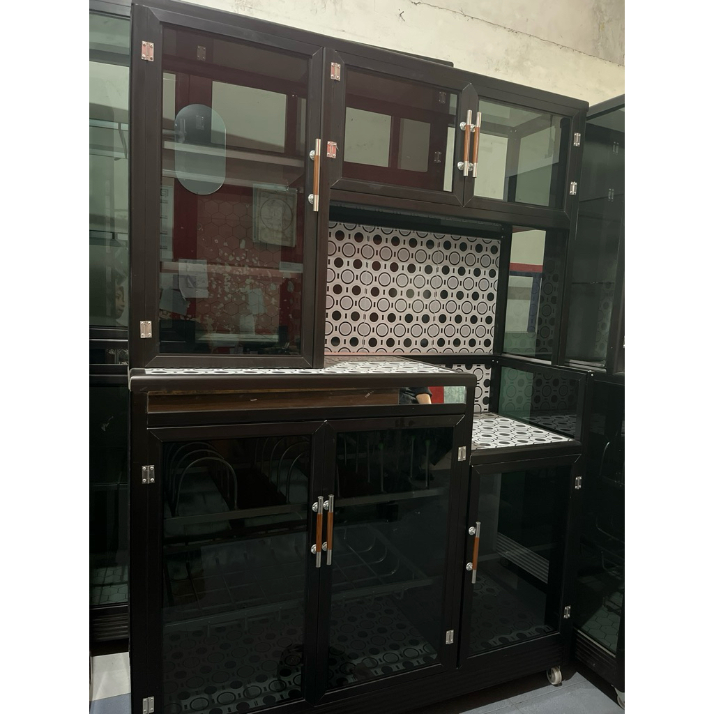 Rak piring 3 pintu alumunium