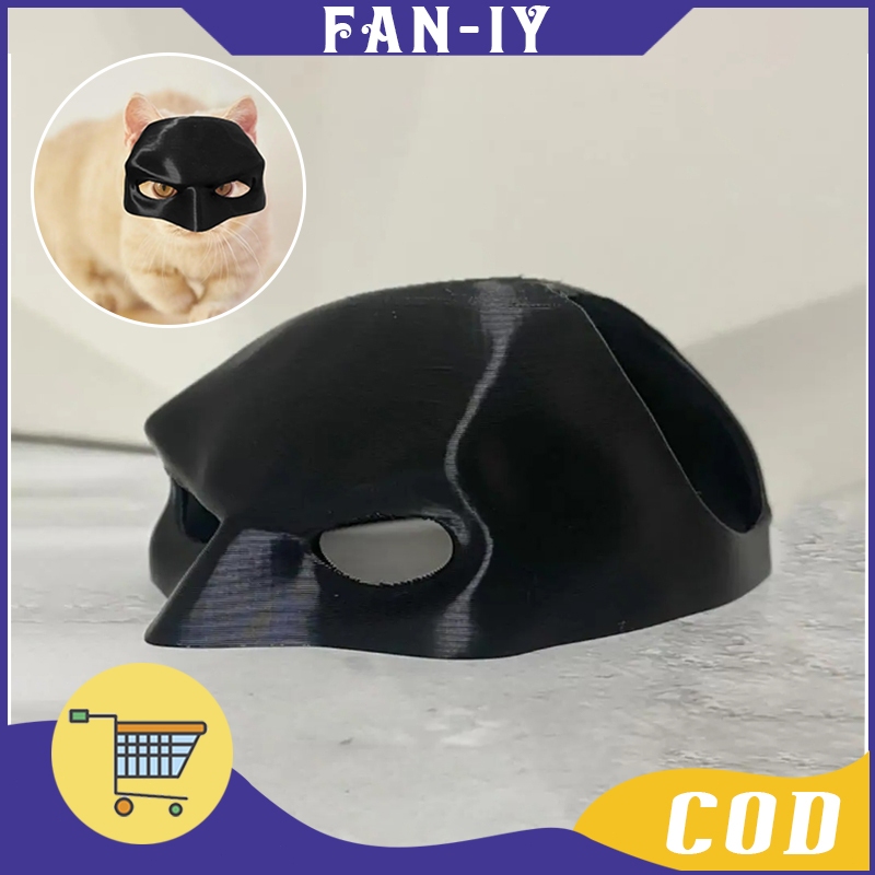 Topeng Kucing Cetak 3D Topeng Batman Lucu Untuk Kucing Half Face Cat Masker Topeng Kucing Batman