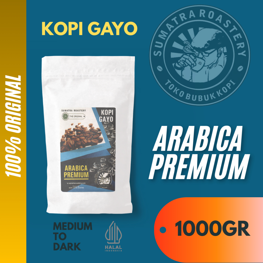 KOPI ACEH GAYO ARABICA PREMIUM KEMASAN 1KG 1000GR ORIGIN TANPA CAMPURAN