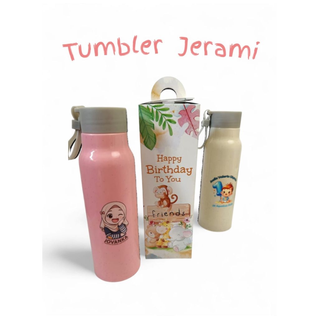 Souvenir ulang tahun aqiqah dan khitan souvenir botol jerami 350ml custome