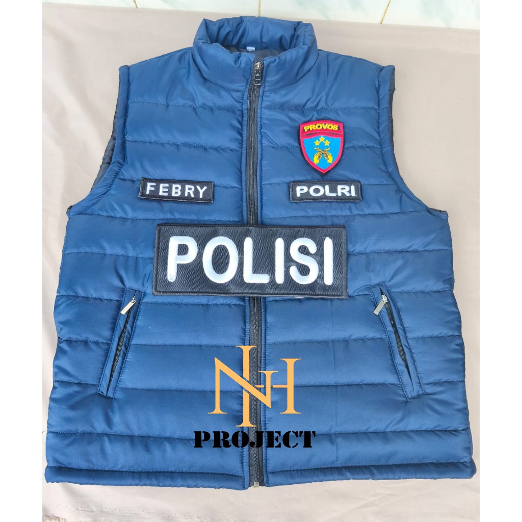 Rompi Provos Polri Fremium Terlaris Rompi ProvosTerbaru Glembung Custom Bordir