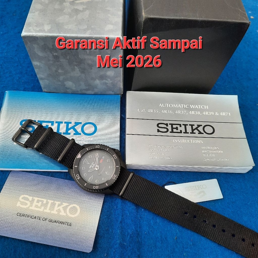 Seiko 5 Sports SRPD79K1 All Black Blackout SRPD79 4R36-07G0
