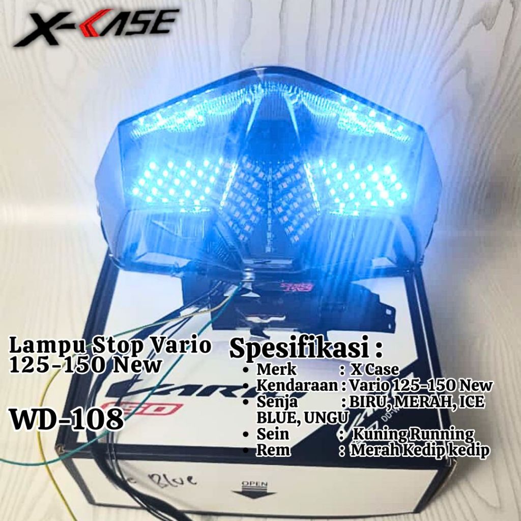 Lampu Stop Vario New 125-150 Colloseum Click 7 Mode  Stoplamp Vario 125 150 New Collo Run X case