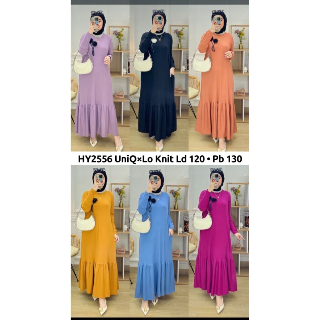Gamis heyrin knit rajut uniqlo