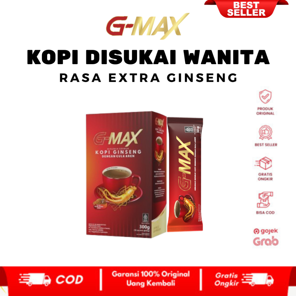 G-MAX - Kopi Xtamina Pria Original Herbal Alami Berkualitas Extra Kopi Gingseng