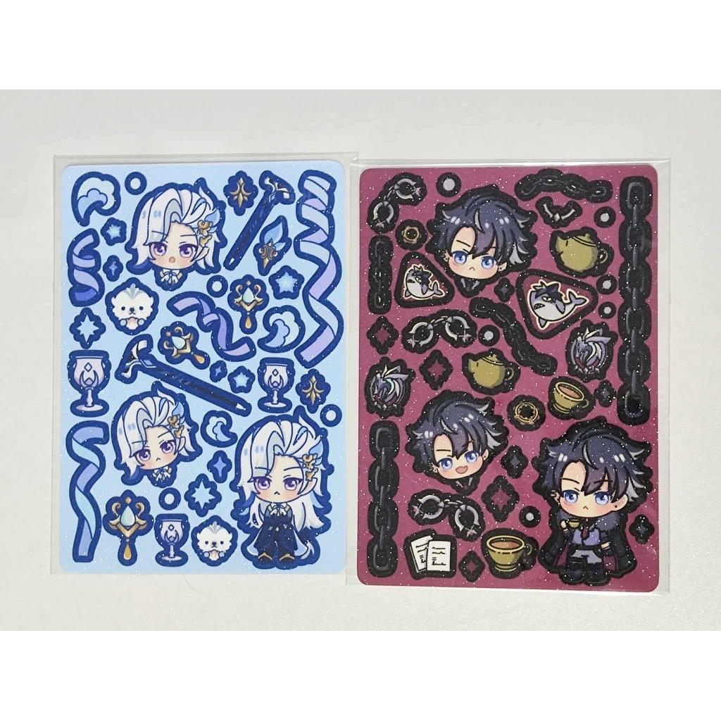 Genshin Impact Fanmerch Sticker Wriothesley Neuvillette