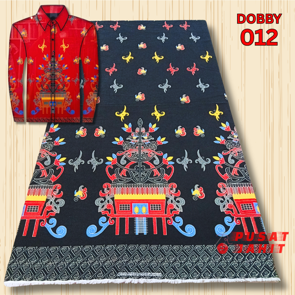 DOBBY 012 - Kain Batik Tenun Dobby Motif Khas Kalimantan Barat