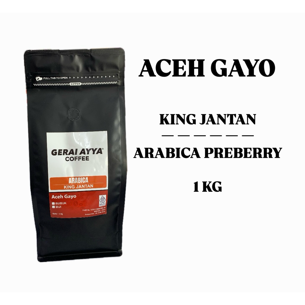 KOPI ARABIKA KING JANTAN GAYO PEABERRY 1 kg
