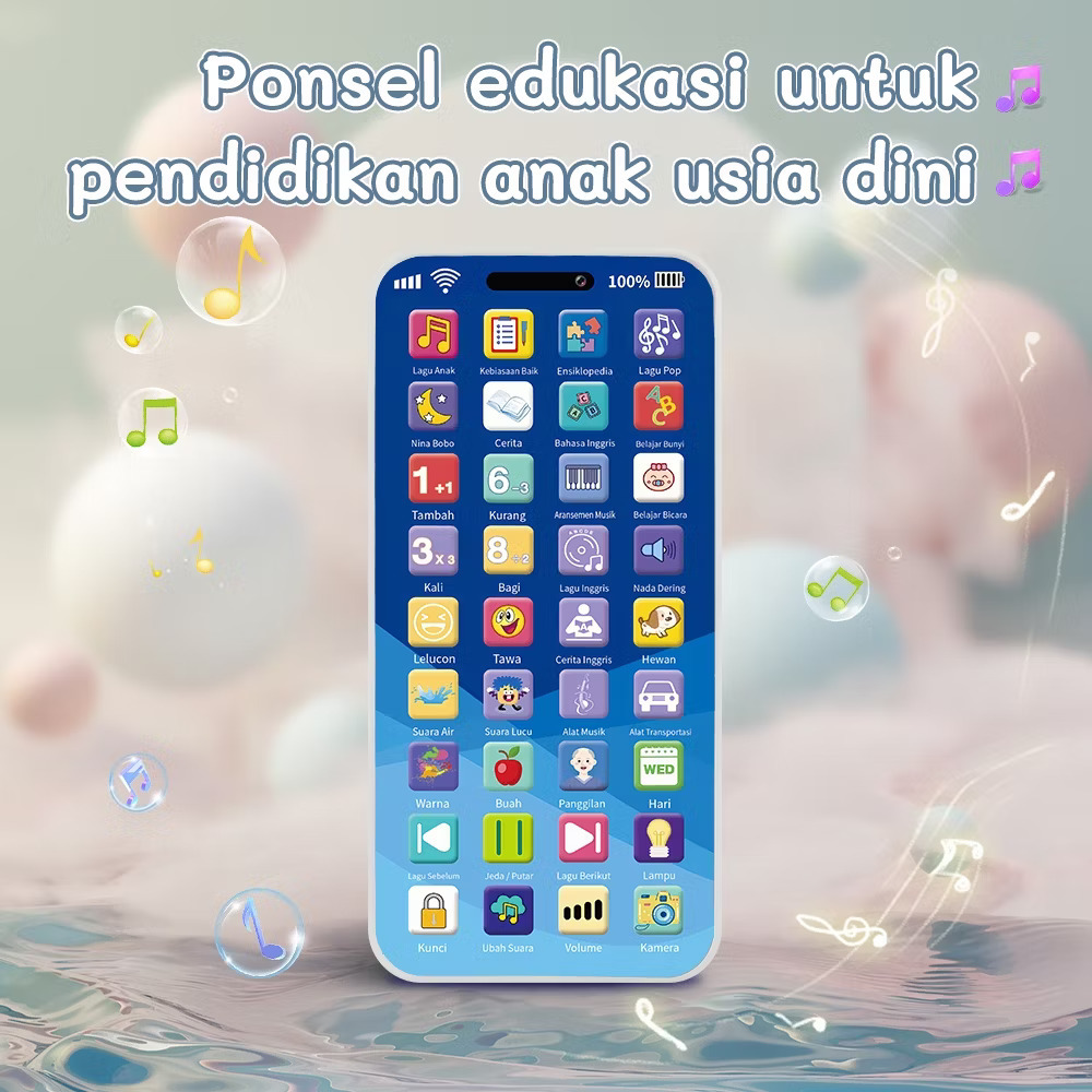 Mainan Edukasi Belajar Pintar Anak Interaktif dengan 36 Fitur Musik Suara ada Lagu dan Lampu