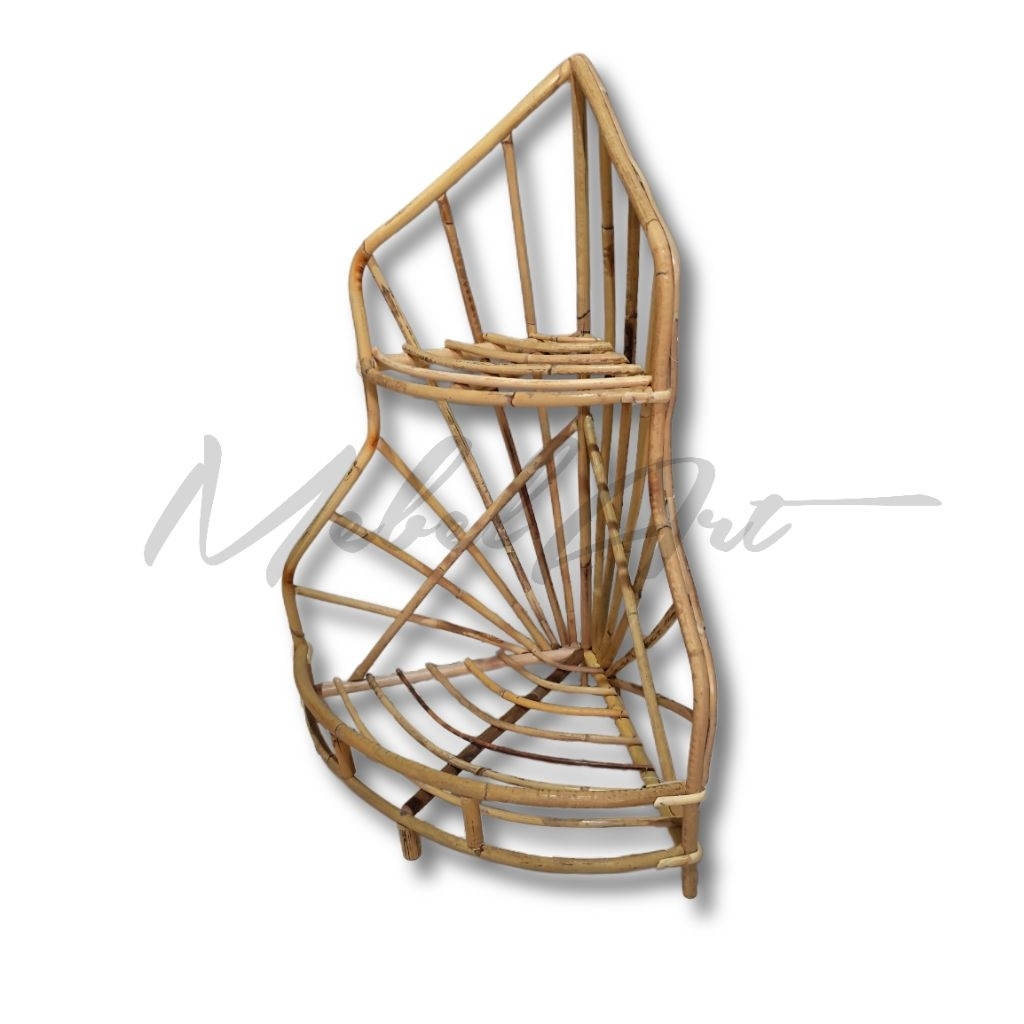 Keranjang parcel rotan dua susun