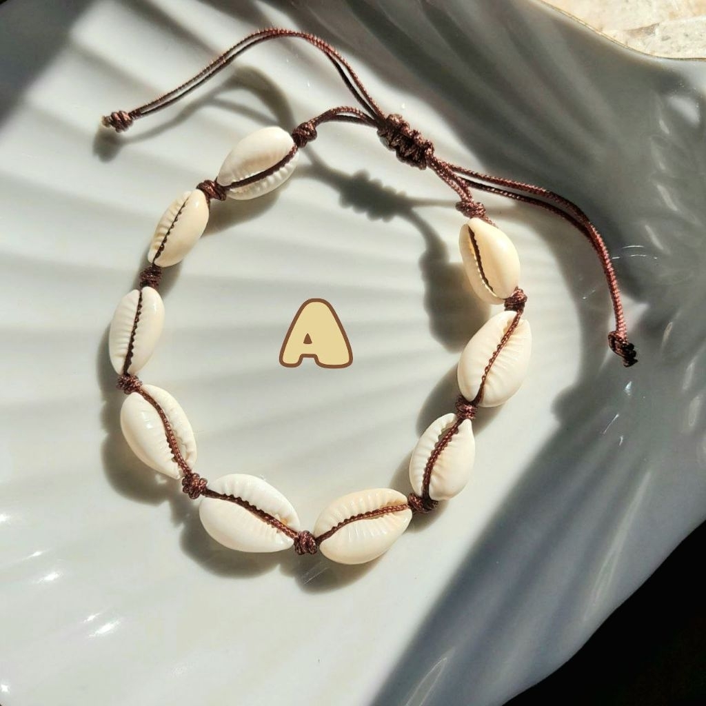 Beads Bracelet Sheel | Gelang Manik Kerang Kuwuk | Gelang Tali Serut Kuwuk  Beads Bracelet Laut Kera