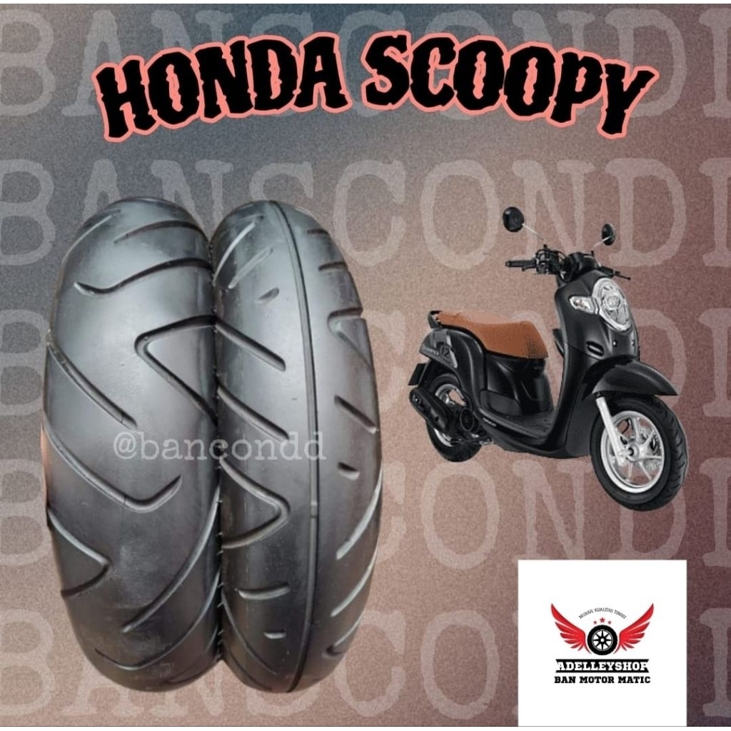 Promo ban depan irc tubles donat Honda Scoopy stylish 2020 2023 ring 12 ukuran 100/90 ban tubles don