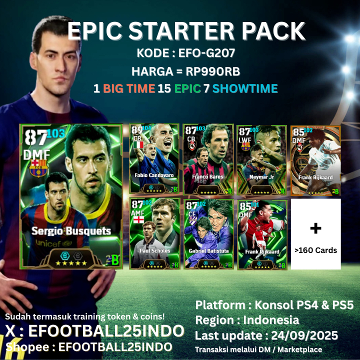 GrahaGamingID GGID-G207 Starter Pack Akun eFootball Konsol PS4 PS5