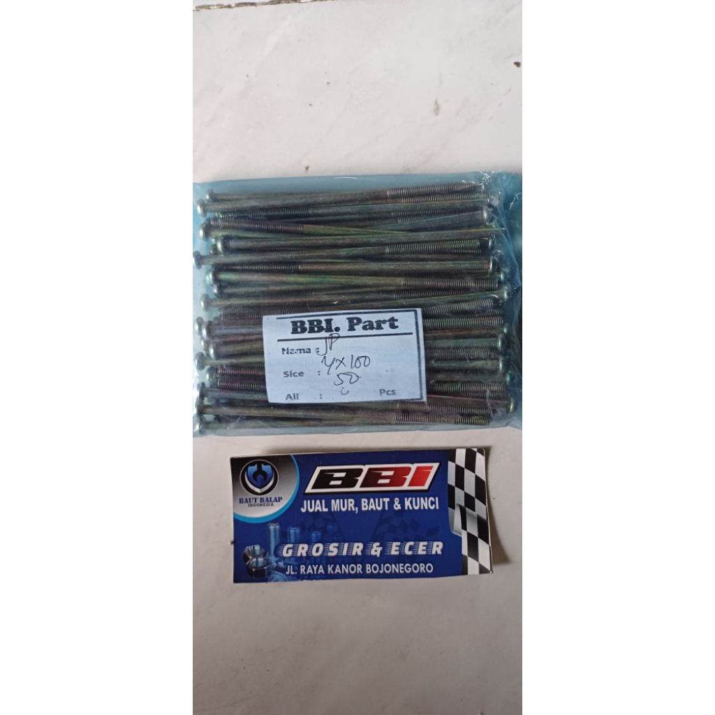 baut obeng jp 4x100 baut6 panjang 10cm isi 50pcs