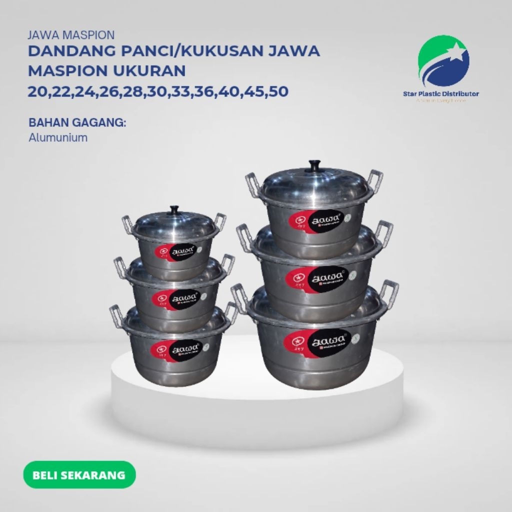 Dandang Panci / Kukusan Jawa Maspion Ukuran 20 Kuat Aluminum