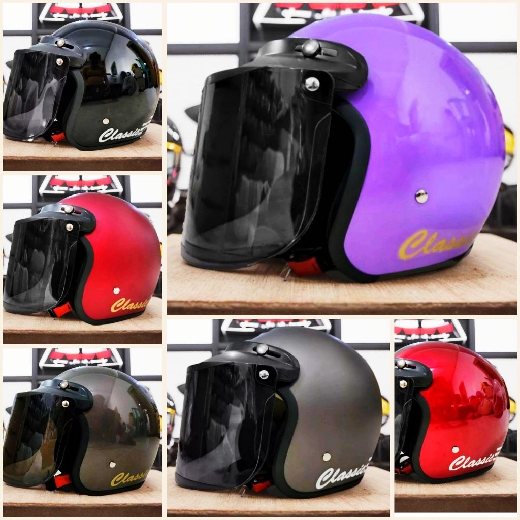 Helm Bogo Classic Dewasa Busa PIPI TEBAL