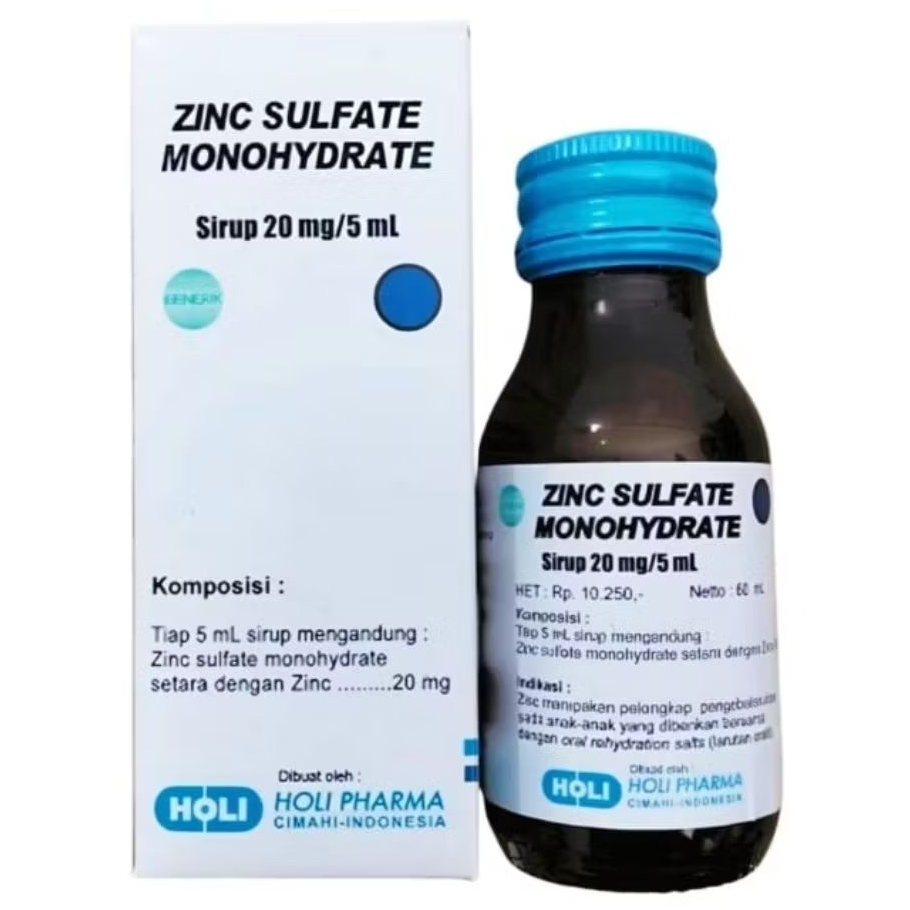 ZINC SULFATE MONOHYDRATE Sirup 20mg /5ml (60ml) - HOLI PHARMA