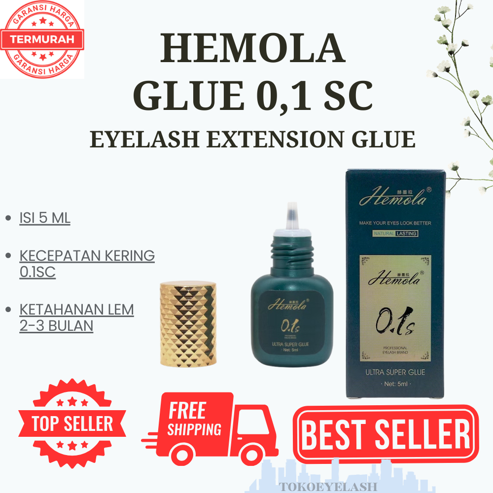 HEMOLA ULTRA SUPER GLUE 0.1SC SUPER STRONG PROFESSIONAL / LEM EYELASH EXTENSION TAHAN LAMA SUPER KUA