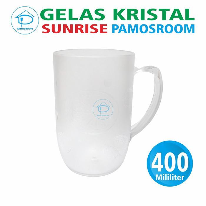 DISKON Pamosroom Gelas Plastik Bening Tempat Minum Cangkir Kopi Teh Susu Gelas Kristal Transparan