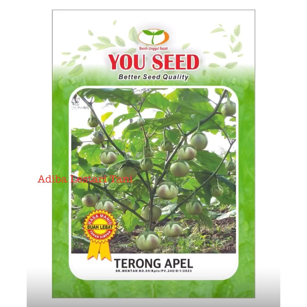 Benih Terong Lalap APEL 10 Gram - Terong Apel Cap You Seed