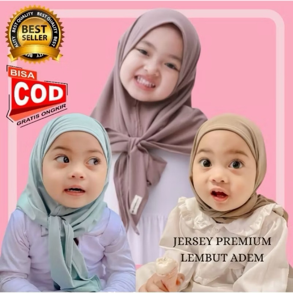 Hijab anak bayi 0 6 bulan 0 2 tahun HIJAB SEGI 3 B Kerudung bayi hijab bayi jilbab anak bayi jilbab 