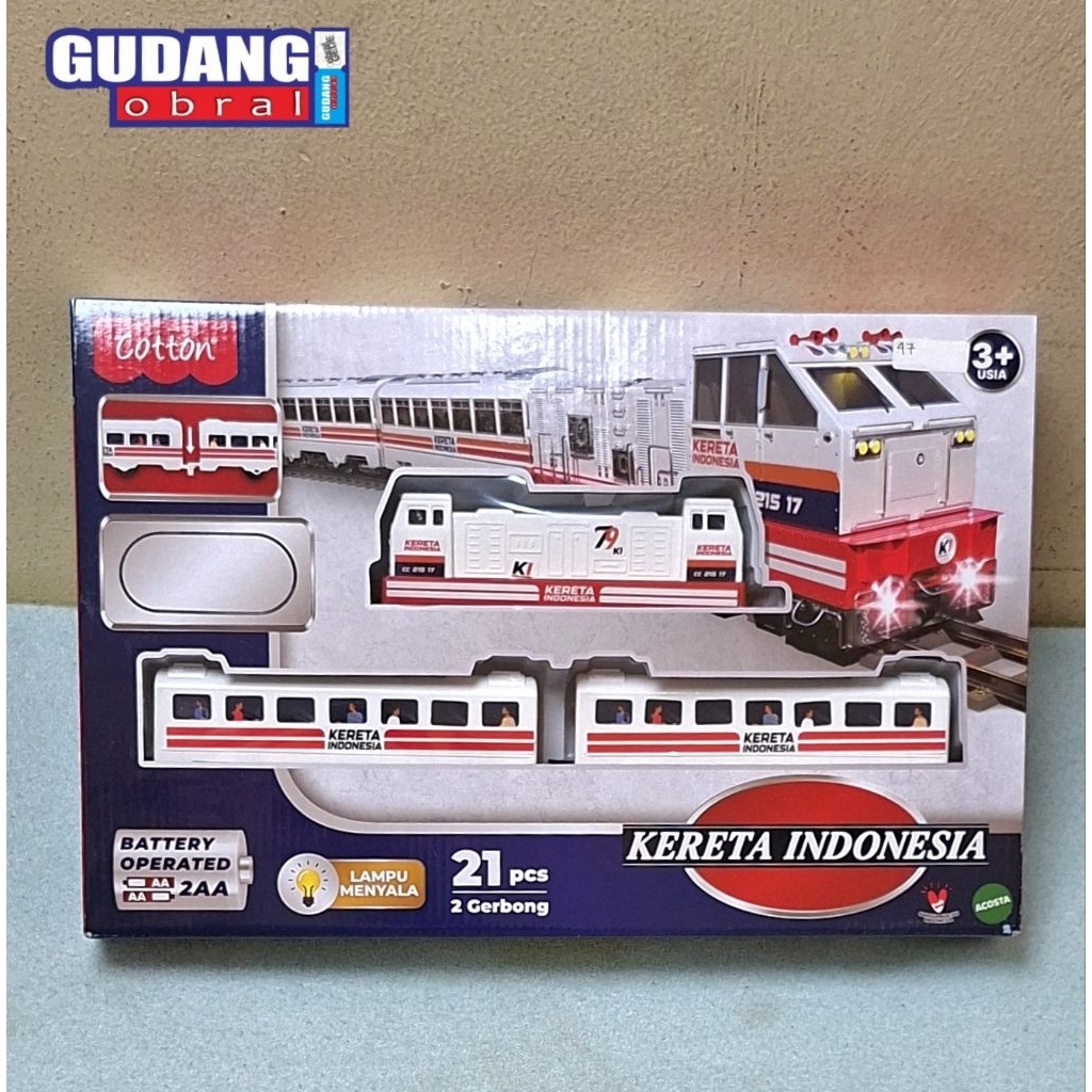 GO - mainan anak kereta api thomas / kereta whoosh / kereta KAI dengan lampu