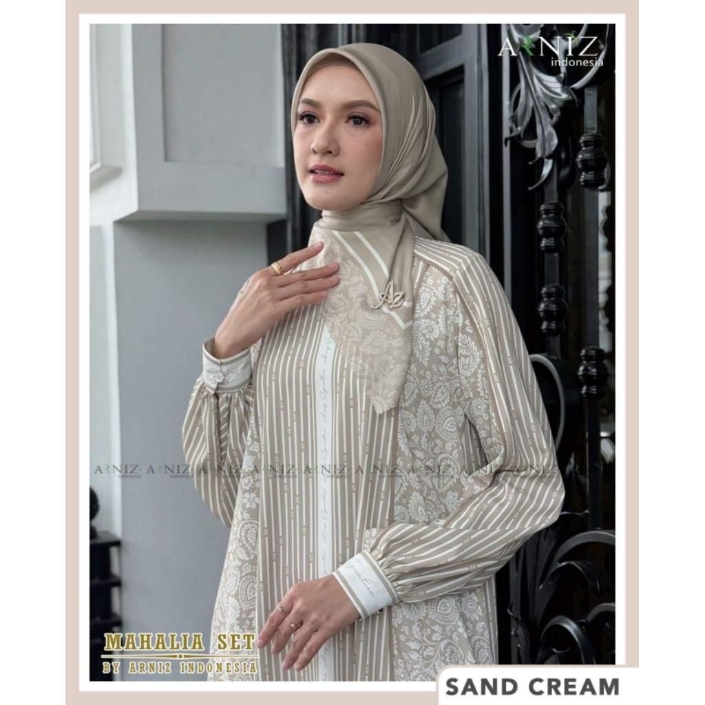 Mahalia Dress Set Jilbab By Arniz Collection Terbaru