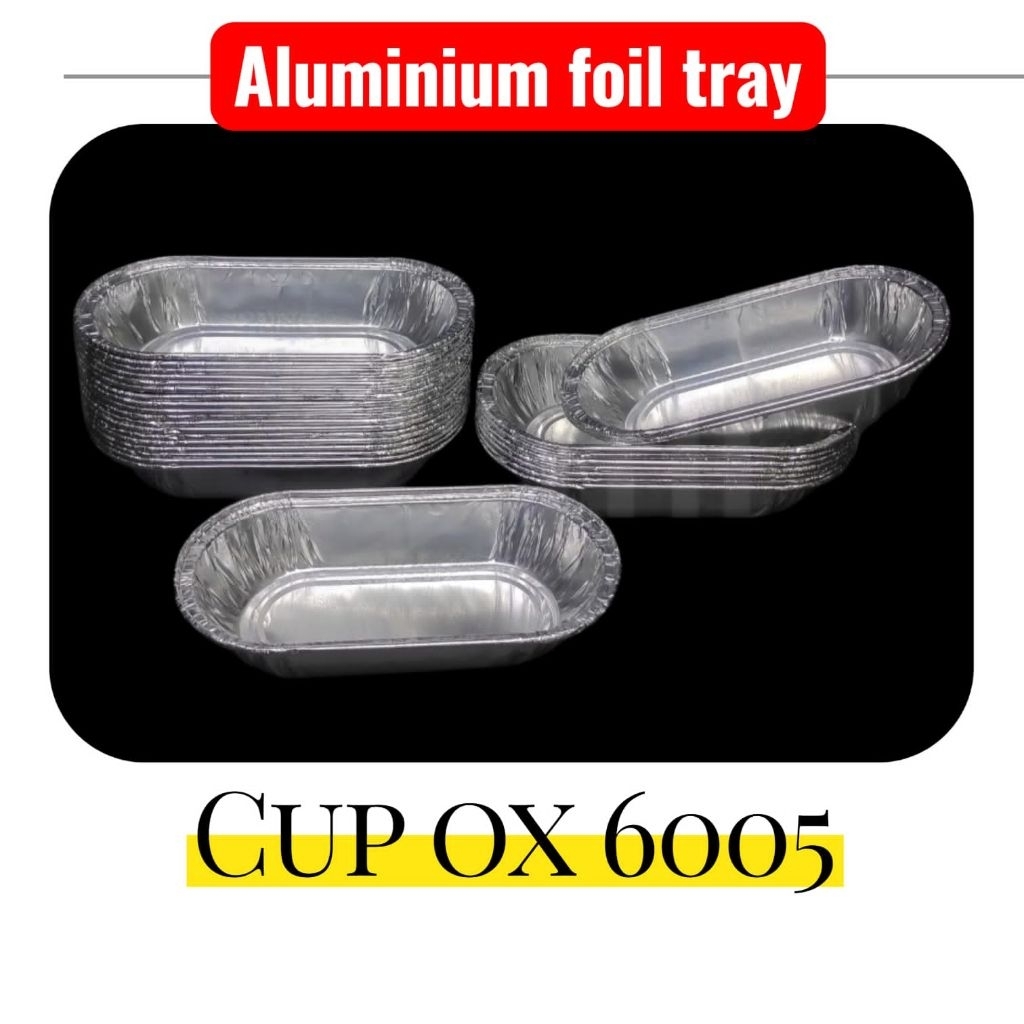 aluminium foil tray lonjong OX 6005 pie mini macaroni schotel spaghetti brulee