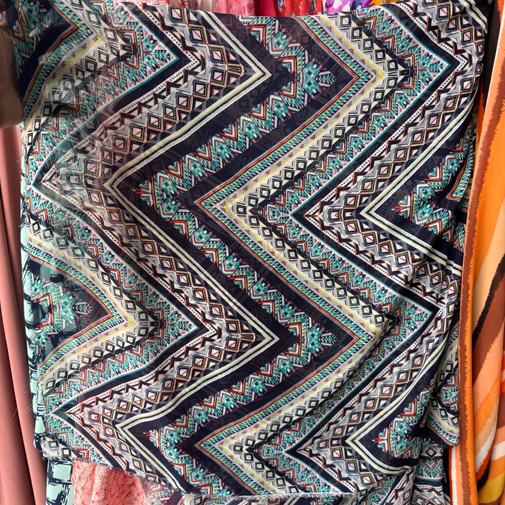 Kain Sifon Motif Etnik - kain bahan motif - kain sifon premium - Tree