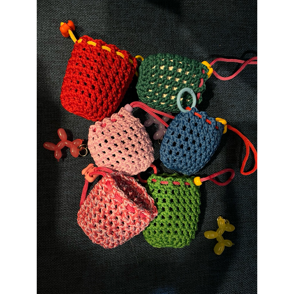 Earphone case rajut | TWS | mini pouch rajut khusus earphone/tws