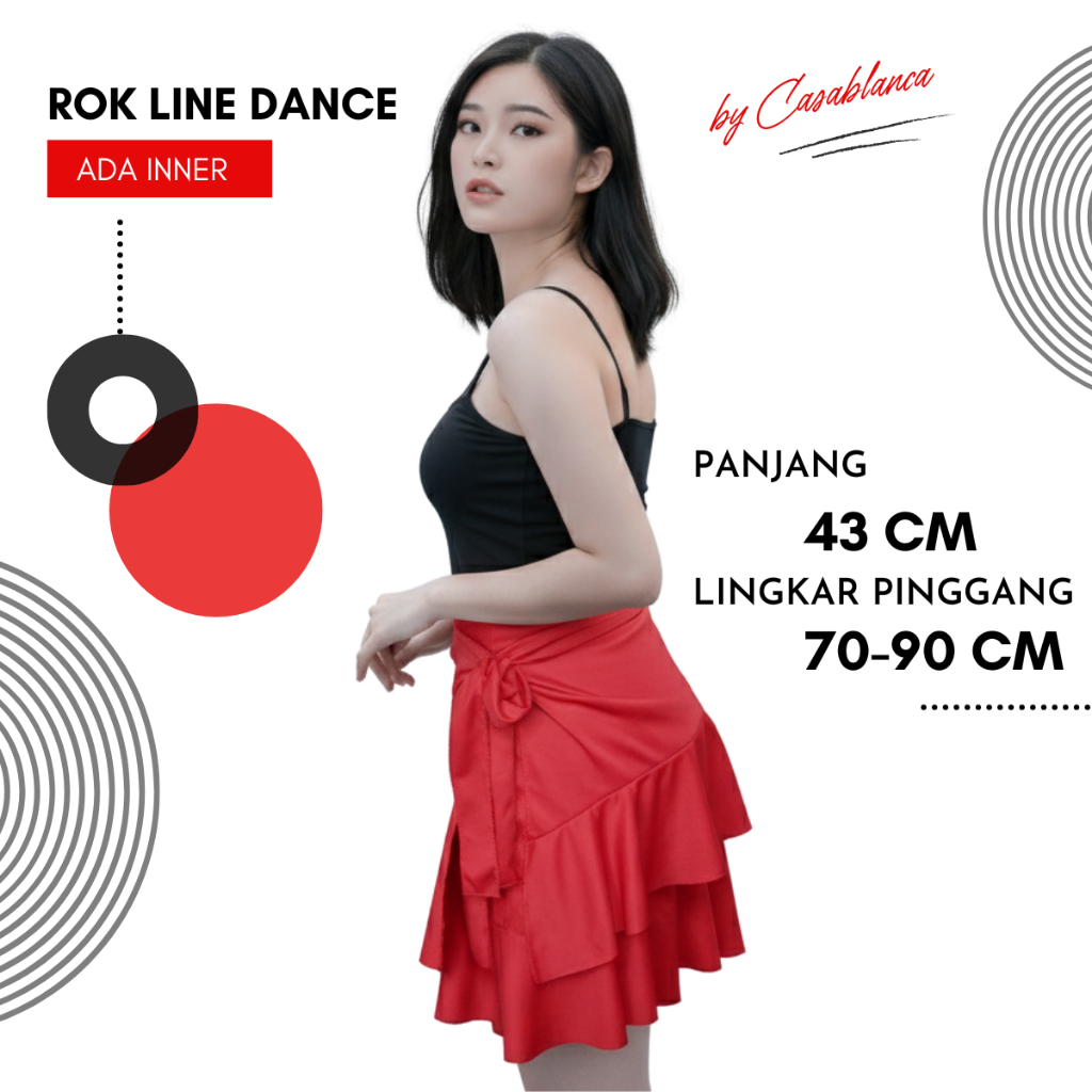 Rok Line Dance With Inner Pants Belly Dansa Skirt Pita by Casablanca