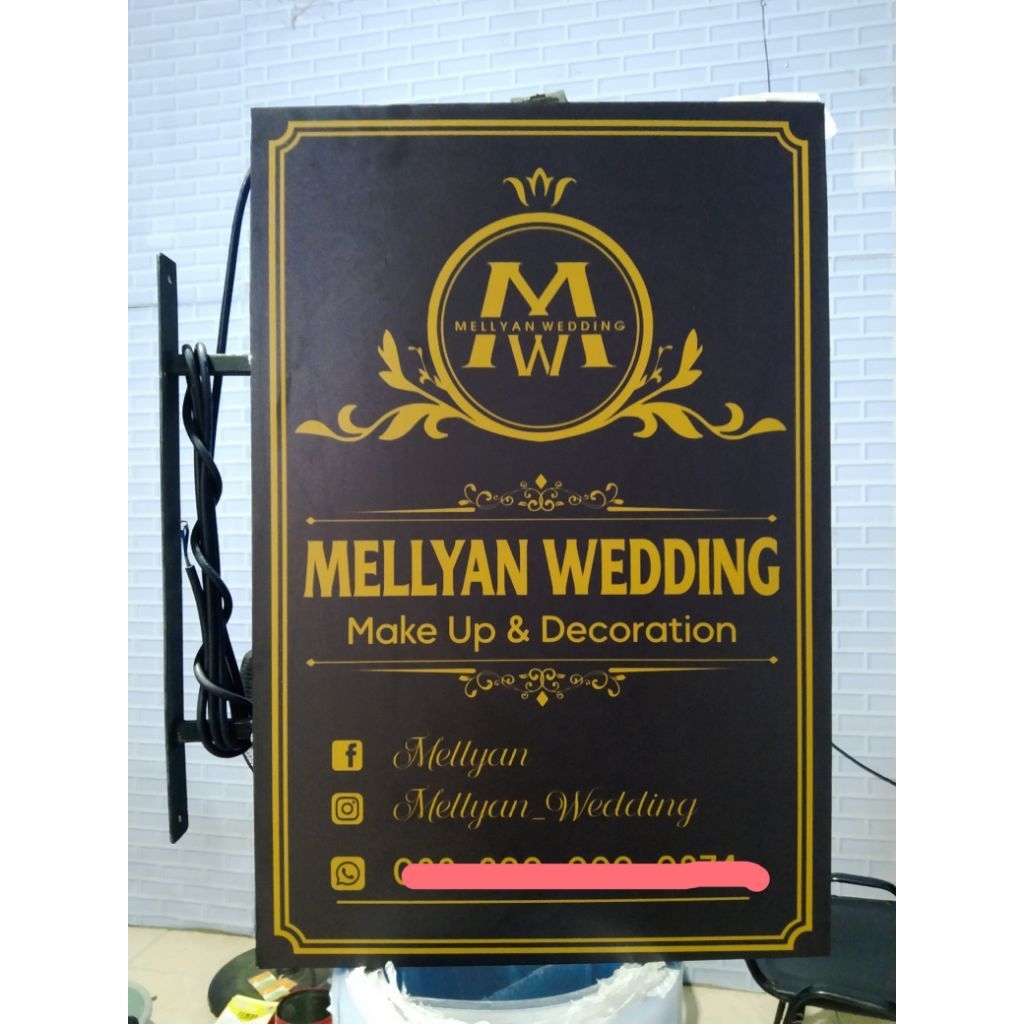 NEON BOX UKURAN 60cm x 40cm AKRILIK