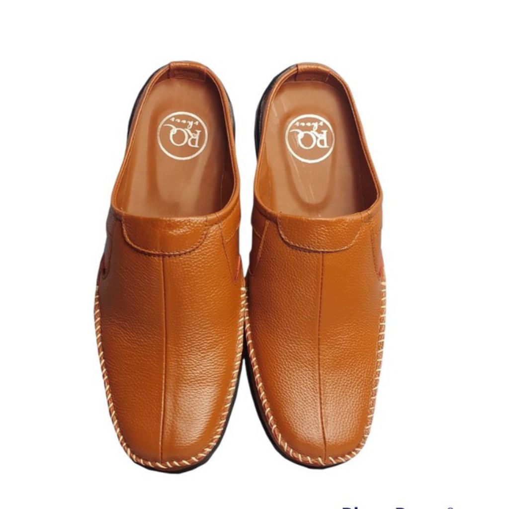 slop kulit tutong kulit sepatu bustong pria kulit asli 100%