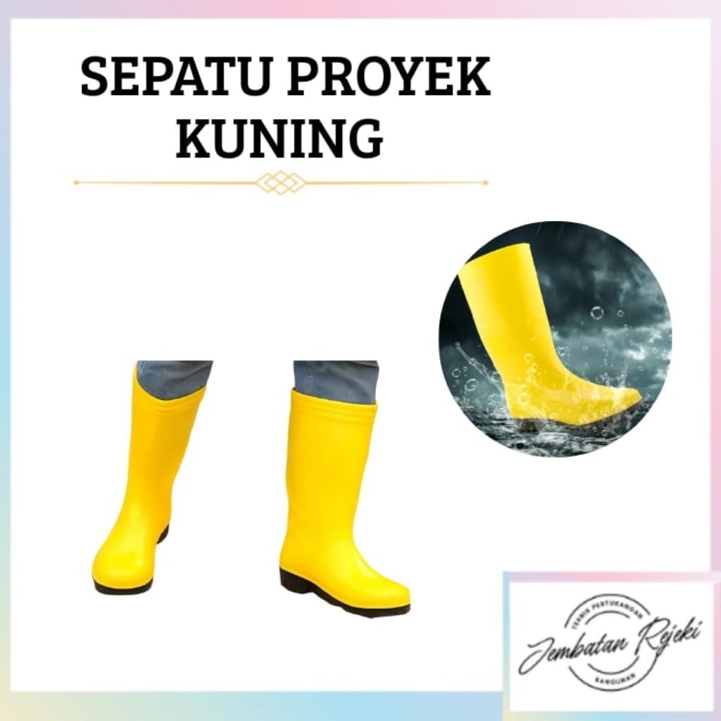 Safety Boot Kuning/Sepatu Proyek Kuning