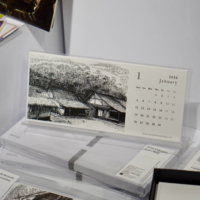 Kalender Meja Rumah Adat di Pulau Jawa-Bali 2026