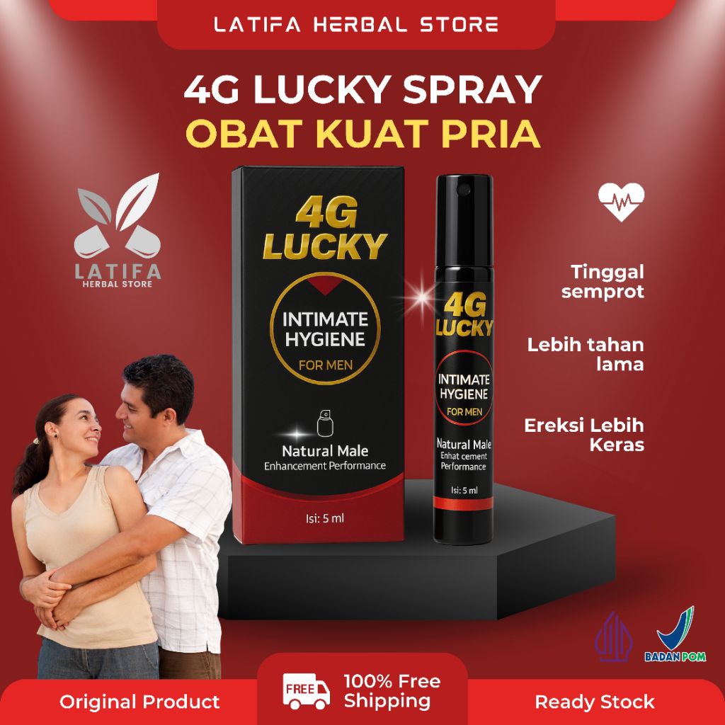 Bantu Tahan Lama dan Ereksi Lebih Kuat | 4G Lucky Spray sudah BPOM Herbal Alami