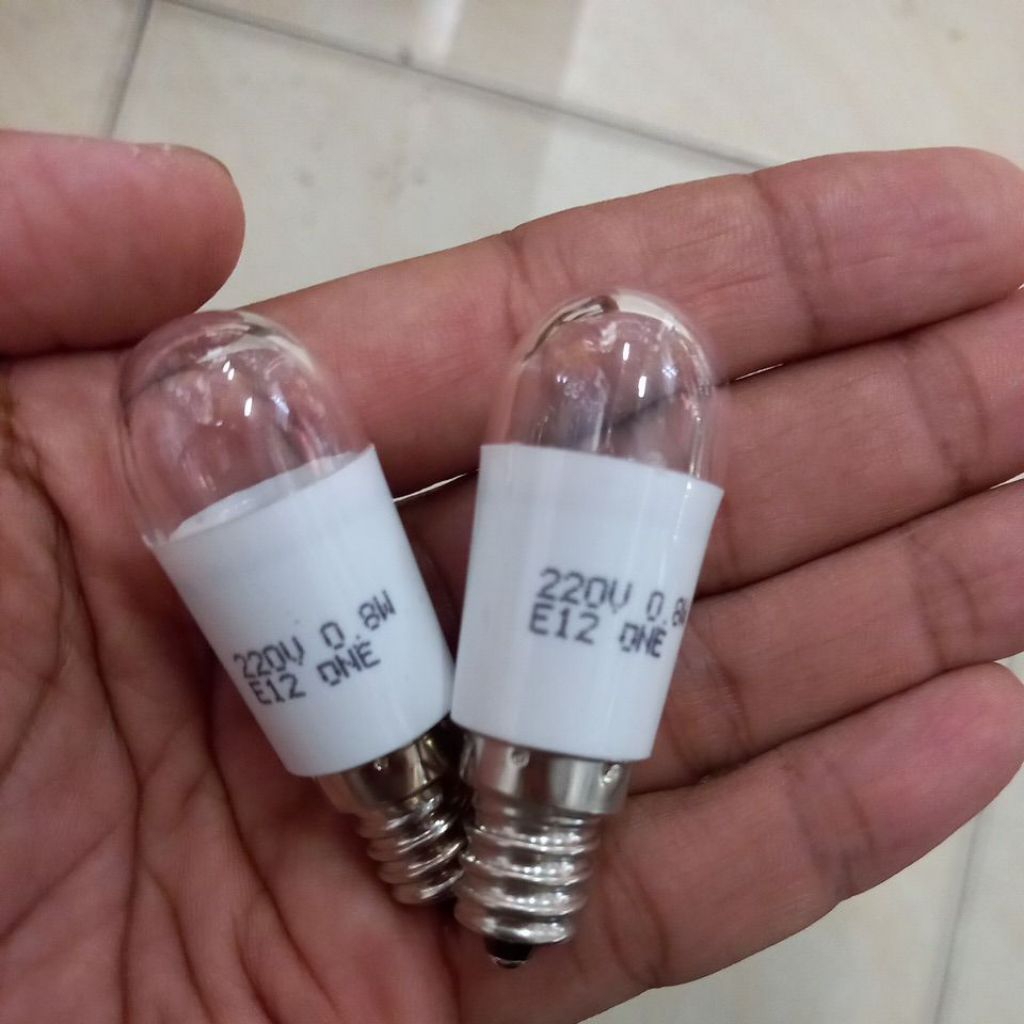 Lampu kulkas lemari es ukuran 12 ulir kecil LED