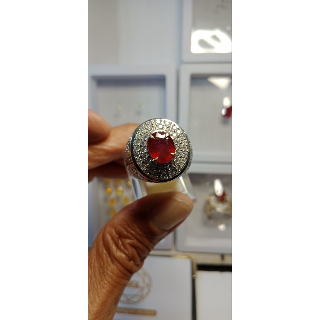 batu permata natural asli alam ruby ada memo super mewah